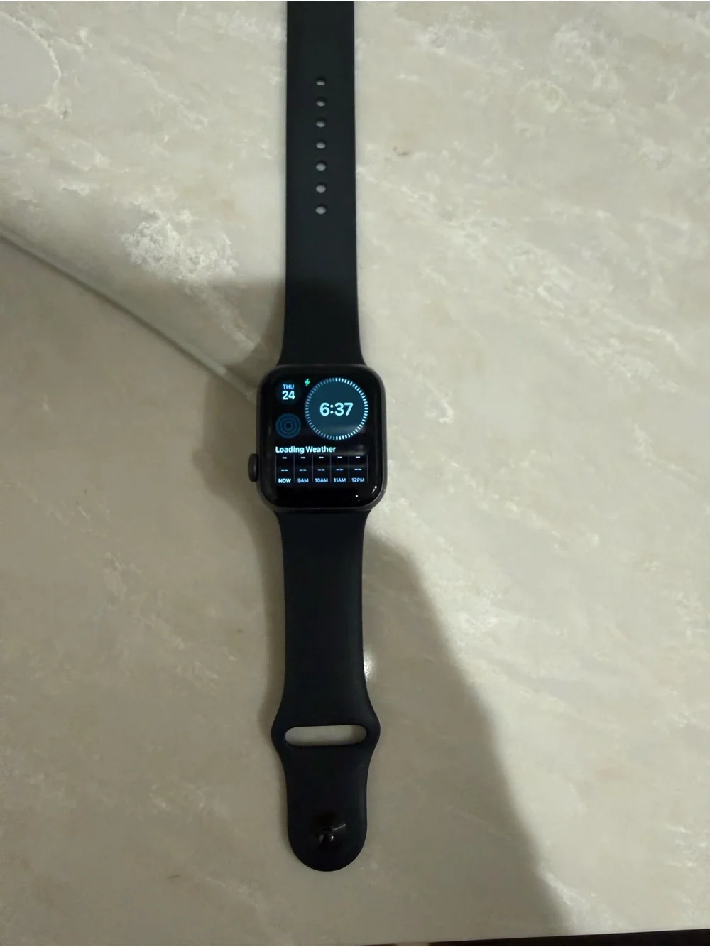Apple Black Smartwatch with Black Sport Band